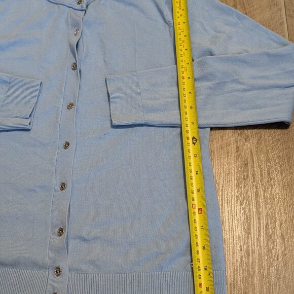 Calvin Klein Baby Light Blue Buttoned Cardigan Medium M Women - Picture 6 of 7